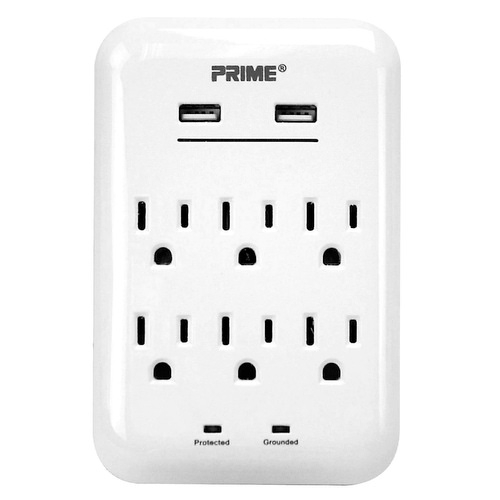 6-Outlet & USB Charger